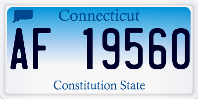 CT license plate AF19560