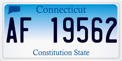 CT license plate AF19562