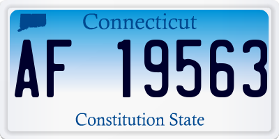 CT license plate AF19563