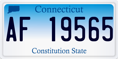 CT license plate AF19565