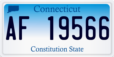 CT license plate AF19566
