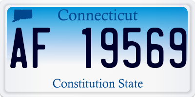CT license plate AF19569