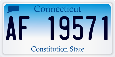 CT license plate AF19571