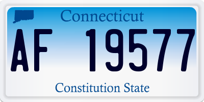 CT license plate AF19577