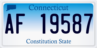 CT license plate AF19587