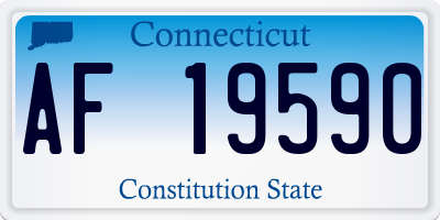CT license plate AF19590