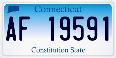 CT license plate AF19591