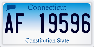 CT license plate AF19596