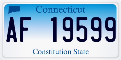 CT license plate AF19599