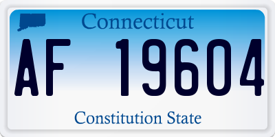 CT license plate AF19604