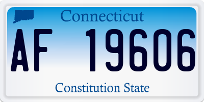 CT license plate AF19606