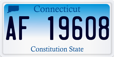 CT license plate AF19608