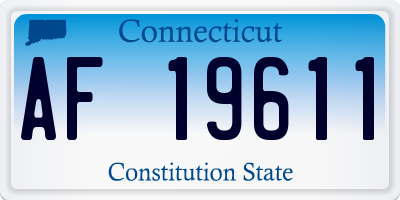 CT license plate AF19611
