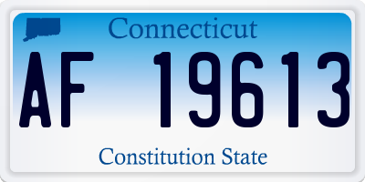 CT license plate AF19613