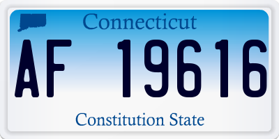 CT license plate AF19616
