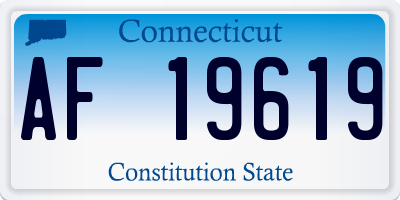 CT license plate AF19619