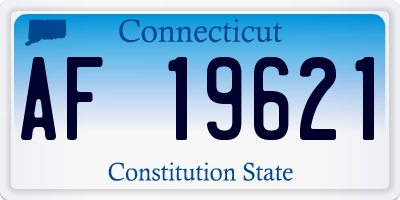 CT license plate AF19621