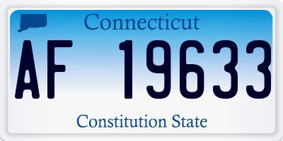 CT license plate AF19633