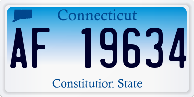 CT license plate AF19634