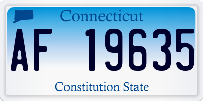 CT license plate AF19635