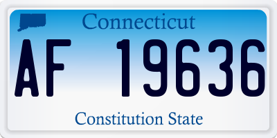 CT license plate AF19636