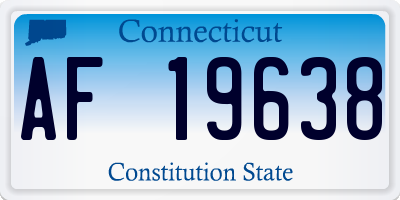 CT license plate AF19638