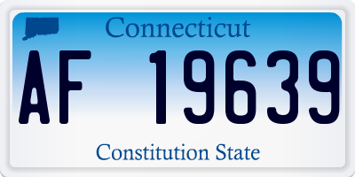 CT license plate AF19639