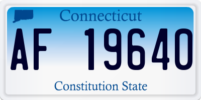 CT license plate AF19640
