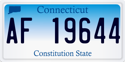CT license plate AF19644