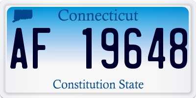 CT license plate AF19648