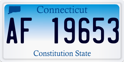 CT license plate AF19653