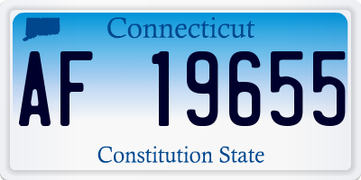 CT license plate AF19655