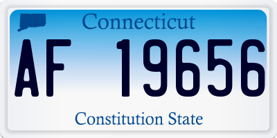 CT license plate AF19656