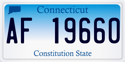 CT license plate AF19660