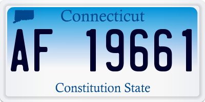 CT license plate AF19661