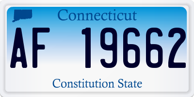 CT license plate AF19662