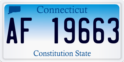 CT license plate AF19663