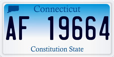 CT license plate AF19664