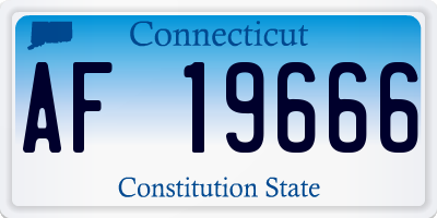CT license plate AF19666