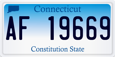 CT license plate AF19669