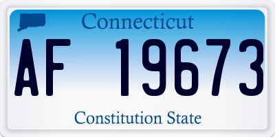 CT license plate AF19673