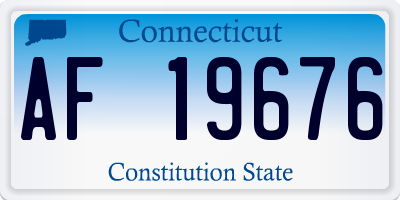 CT license plate AF19676