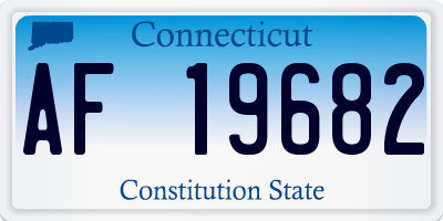 CT license plate AF19682
