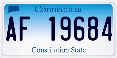 CT license plate AF19684