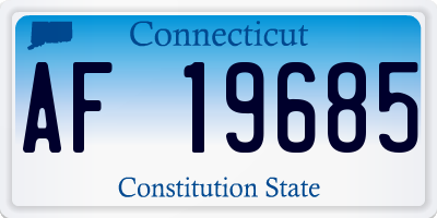 CT license plate AF19685