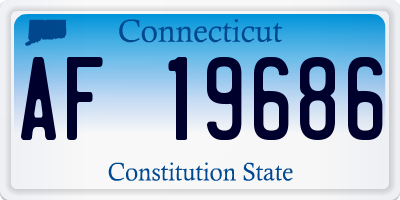 CT license plate AF19686