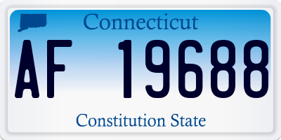 CT license plate AF19688