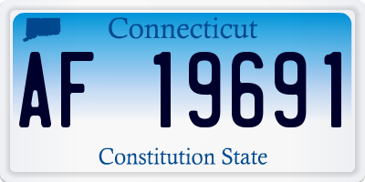 CT license plate AF19691