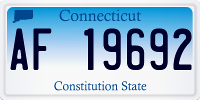 CT license plate AF19692