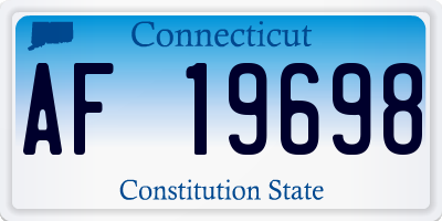 CT license plate AF19698